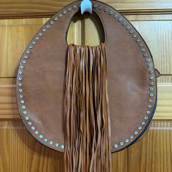 Handbags - Beautiful Round bag with Fringe dangles very unique bag with NO tag